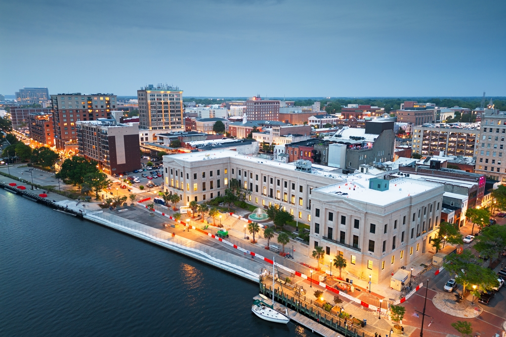 buildings along water