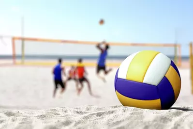 beach volleyball game