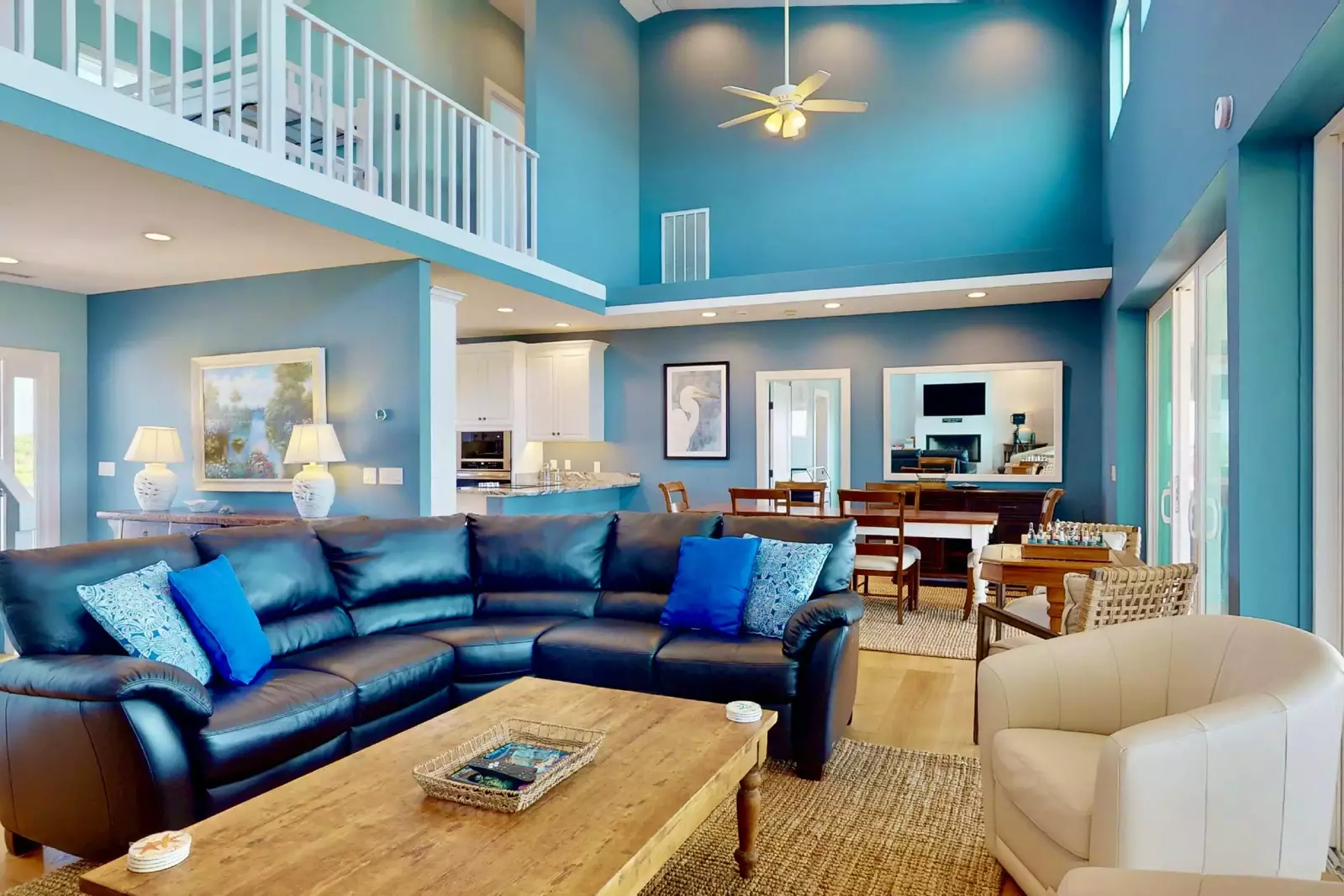 The open floor plan allows everyone to be together whether cooking, dining or relaxing on the couch!