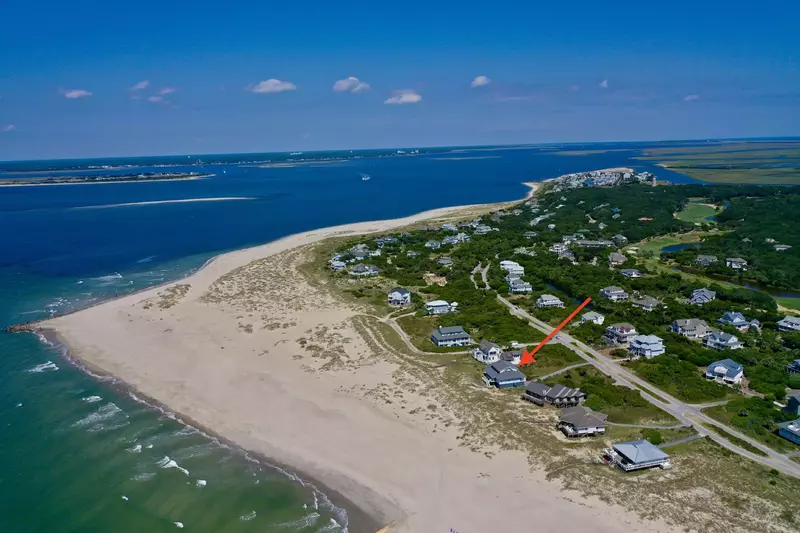 This oceanfront home is located on a large stretch of sandy beach