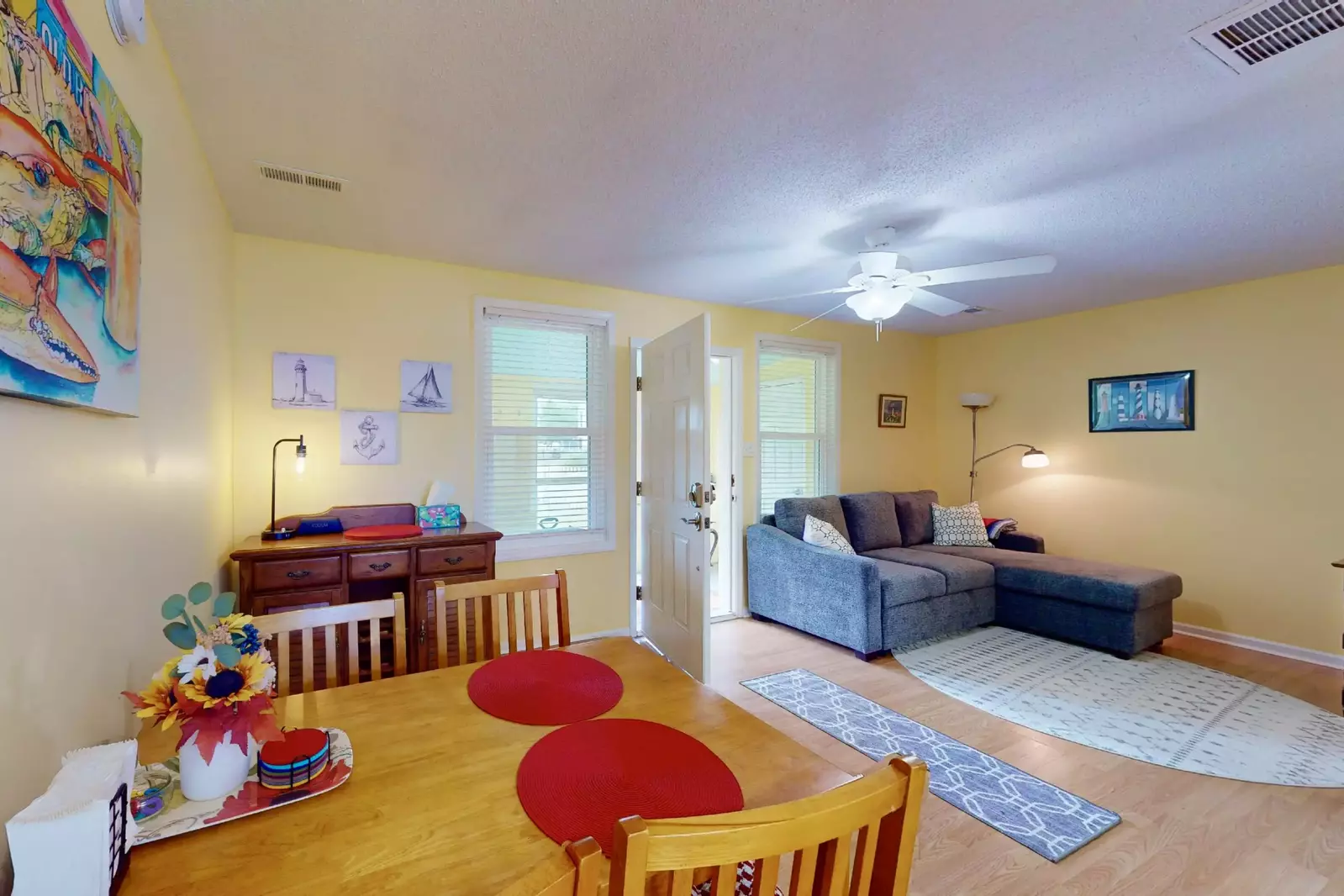 Eat inside or outside at Bec's