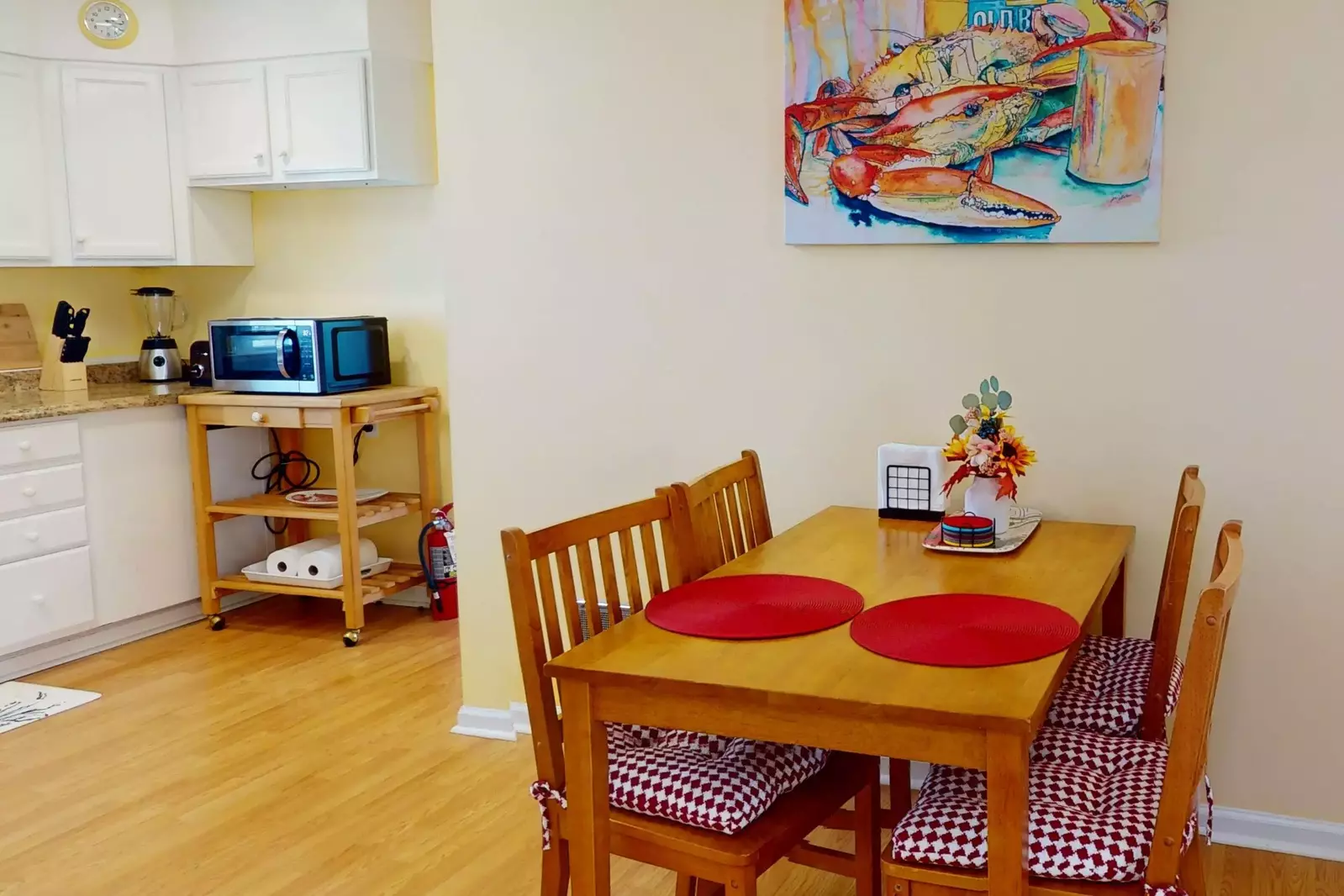 Bec's dining table seats 4