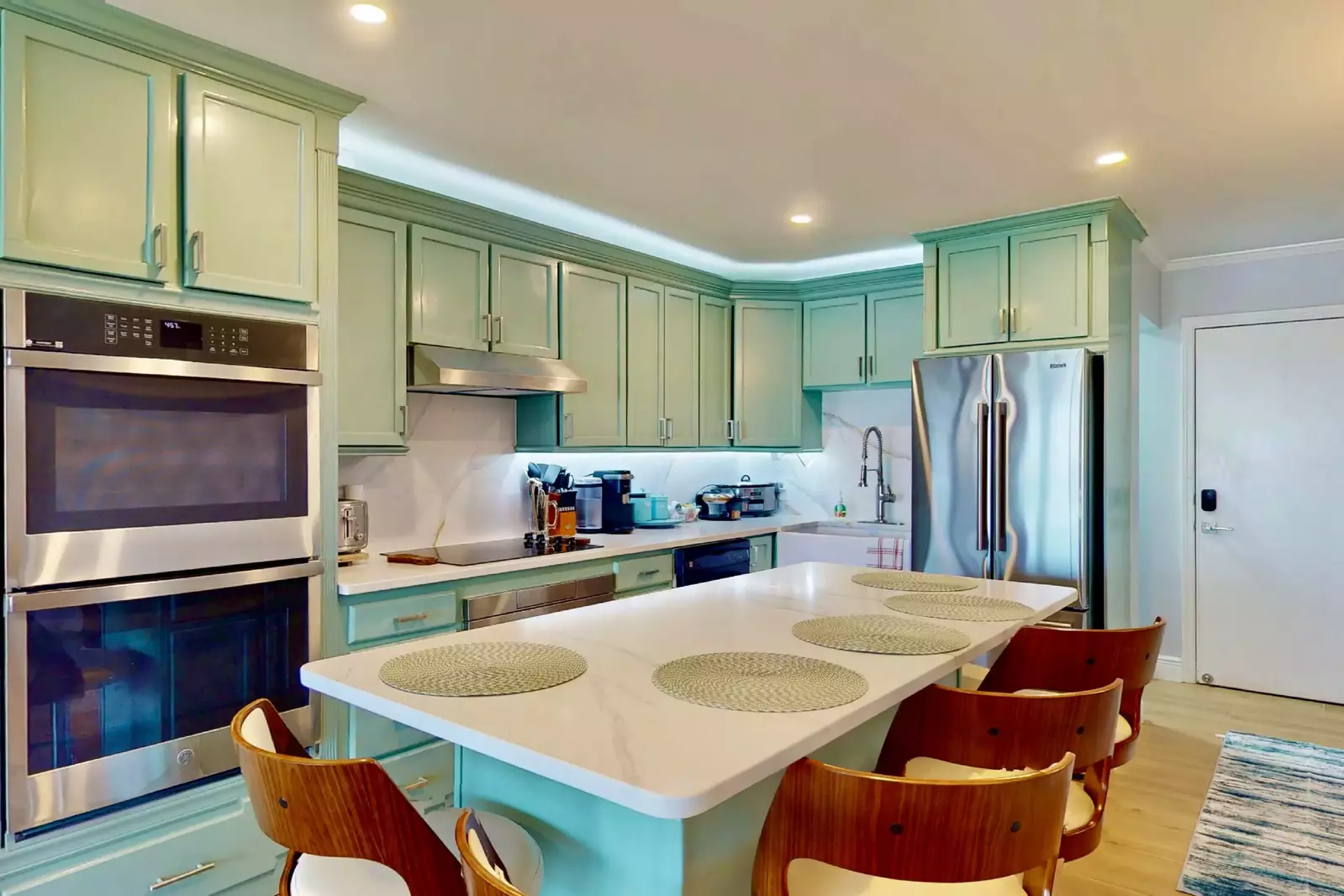 This stunning, updated kitchen has all the conveniences of home