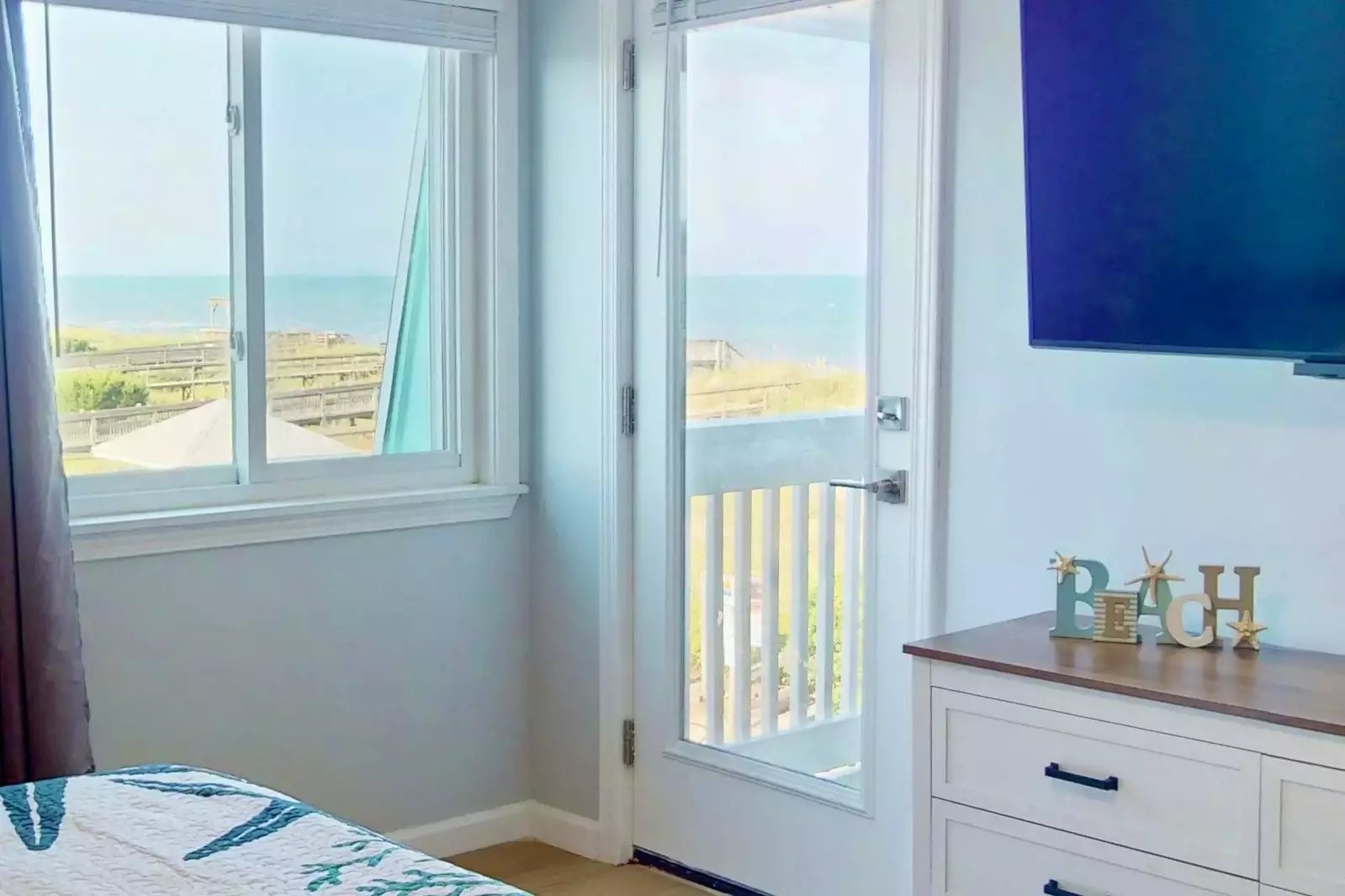 Ocean views from the master bedroom