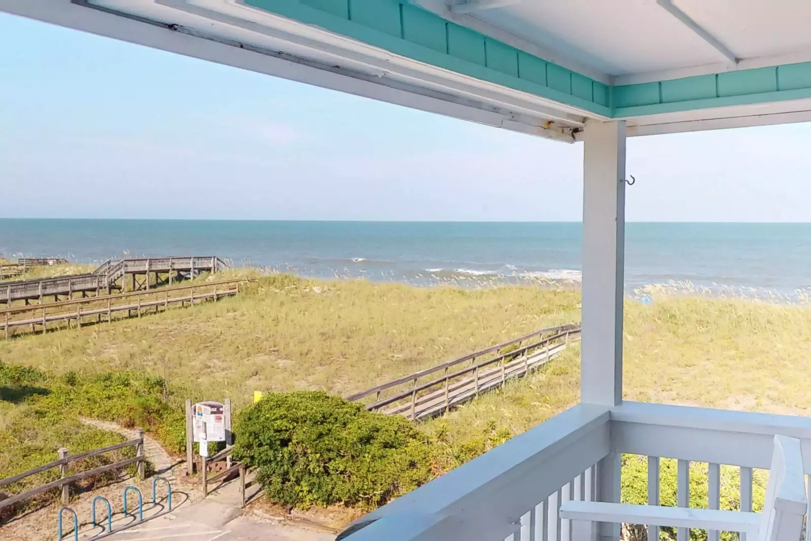 Sip your coffee or a cocktail while enjoying the sights and sounds of the ocean