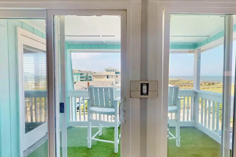 Beach Nest is an end unit with views on two sides of the deck