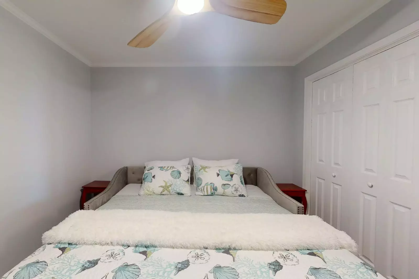 A second king bed in the second bedroom is a luxury at a beach condo