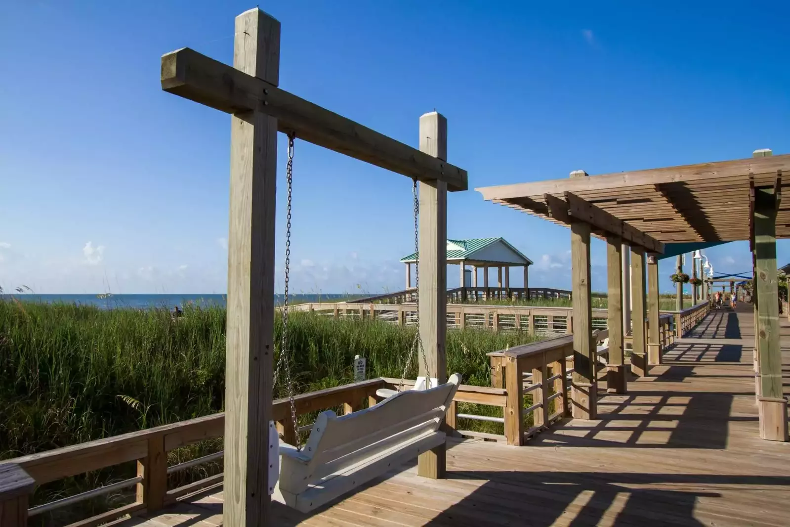 Enjoy the nice view as you take a stroll down the boardwalk