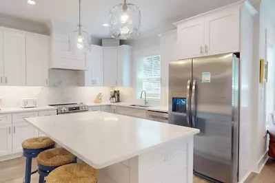 You'll feel spoiled after cooking in this bright, new kitchen
