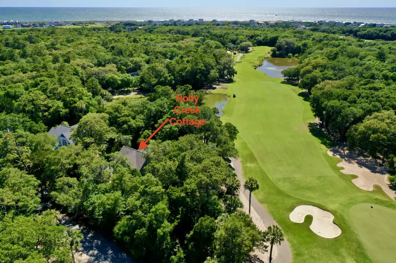 A quick walk to the nearby golf course