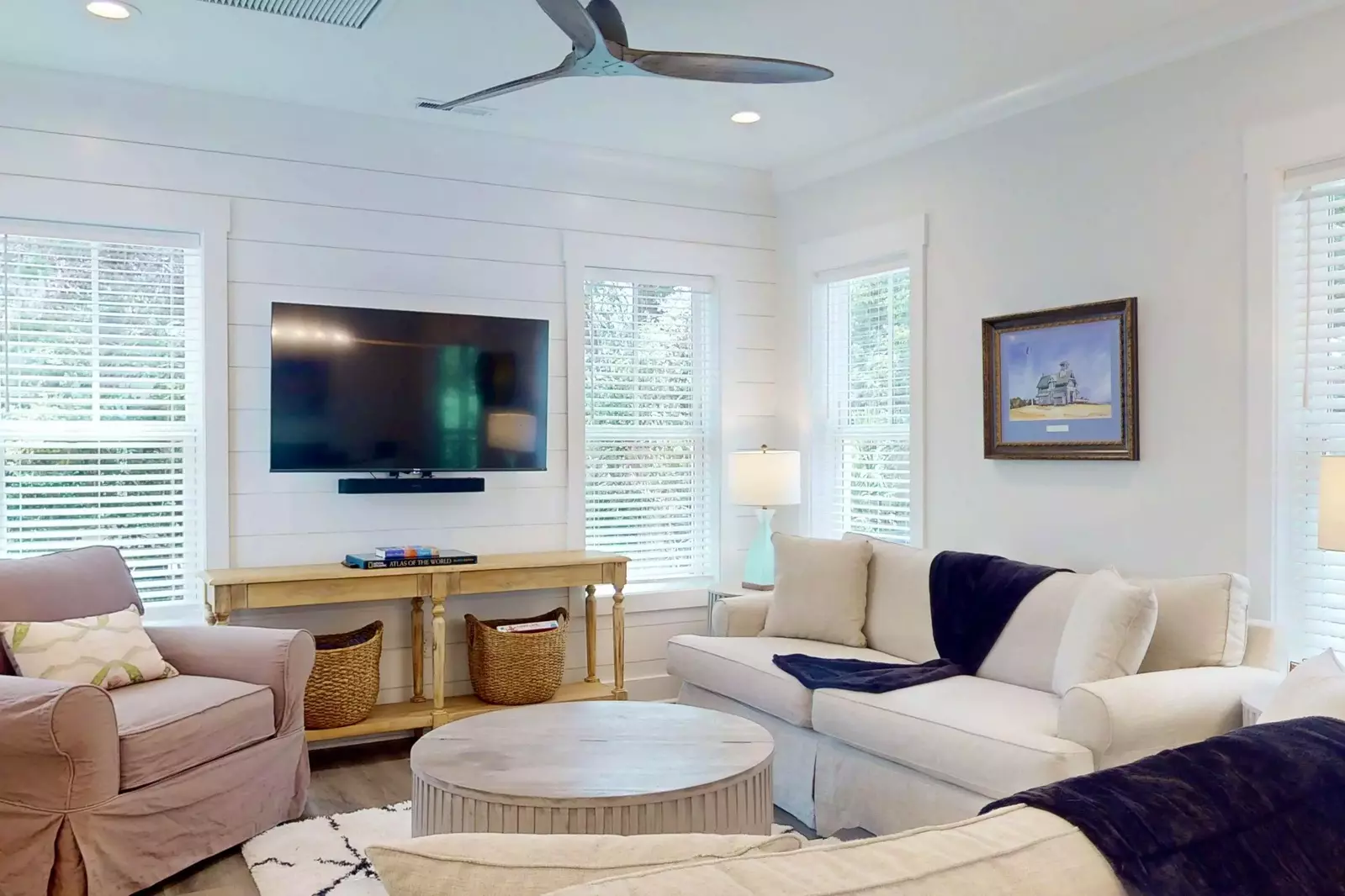 Catch the game or your favorite movie in the comfortable living room