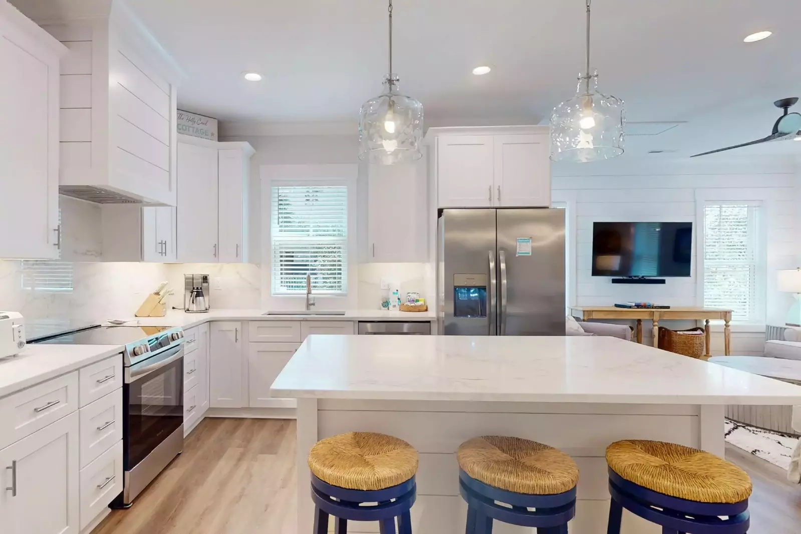 Kitchen is fully stocked with all new appliances