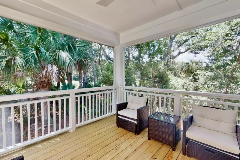 The covered deck will be a perfect spot to gather after a busy day