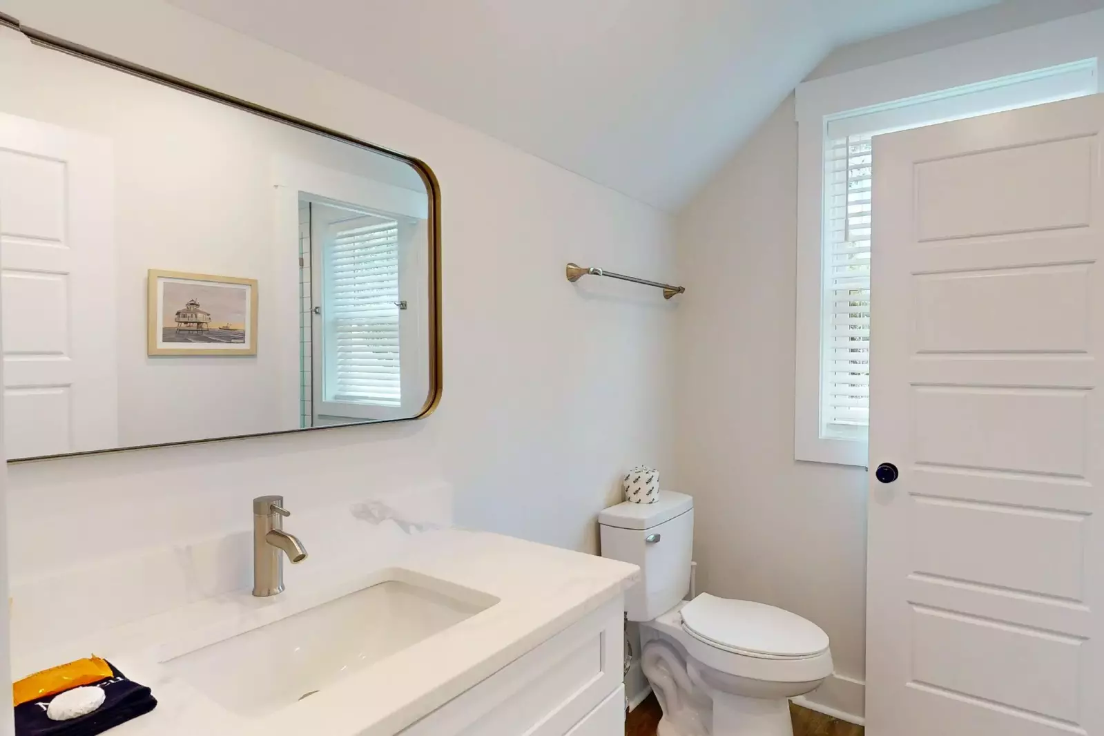 Bunk rooms half bath area that connects to the jack and jill shower