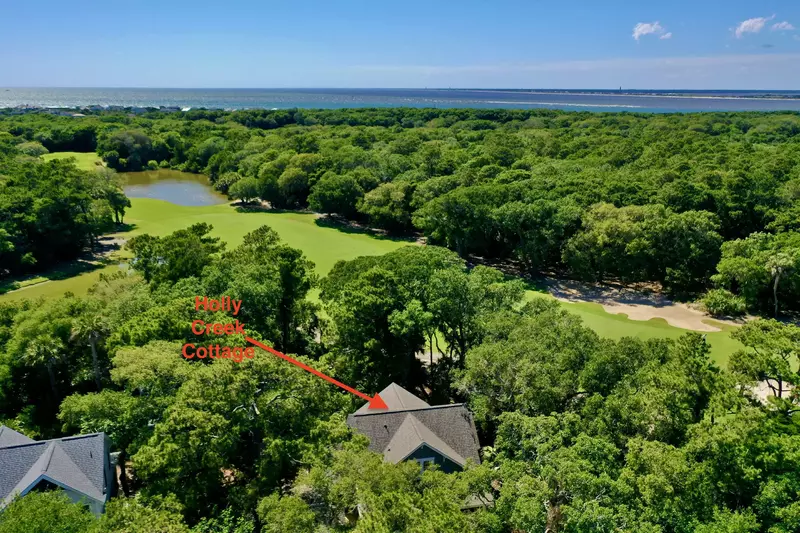 Holly Creek Cottage is nestled among the trees