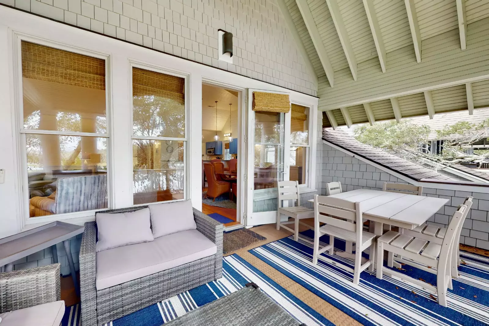 The upper level deck is the perfect spot to eat, relax or do a little bird watching!