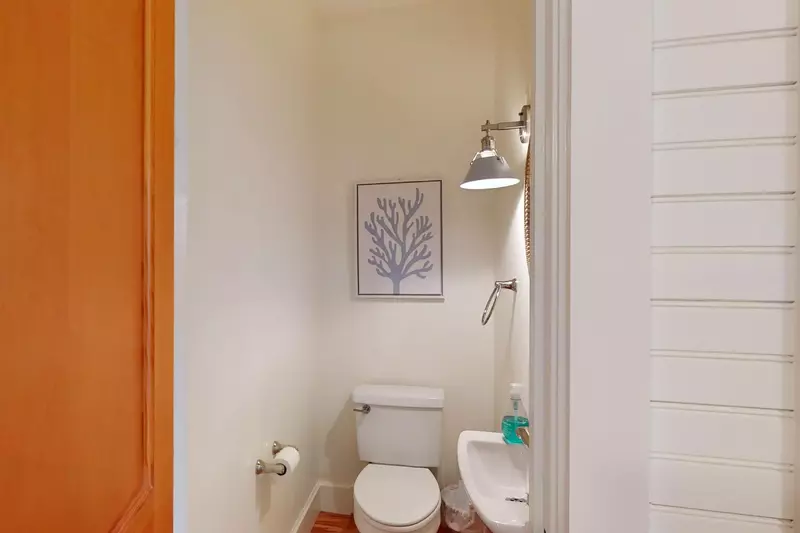 Upstairs powder room