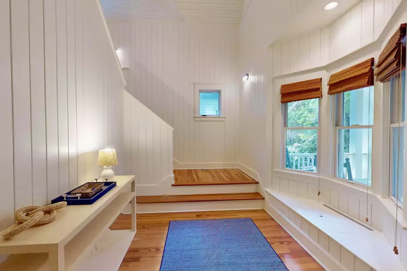 The main entryway includes a window seat