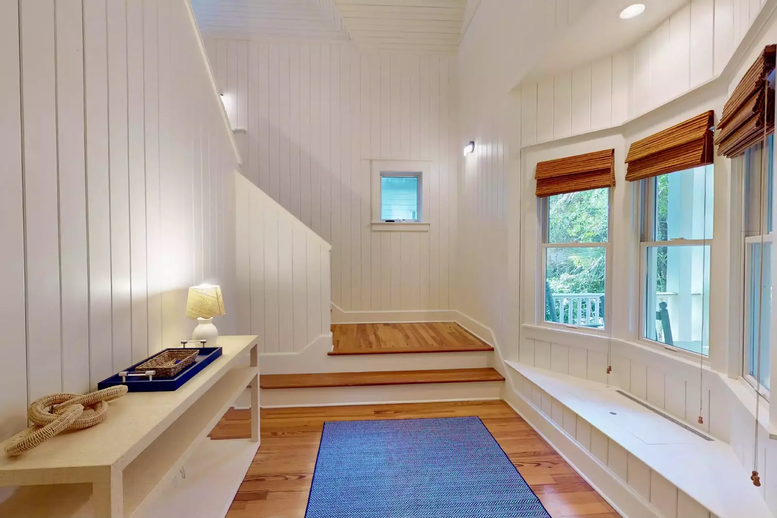 The main entryway includes a window seat