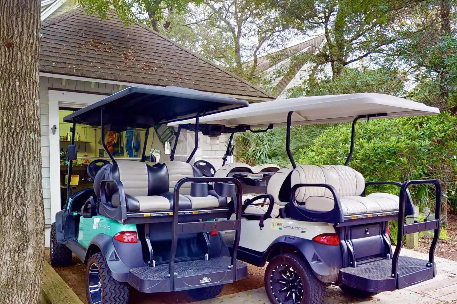 Two golf carts are included in this rental - 1 six seater and 1 four seater