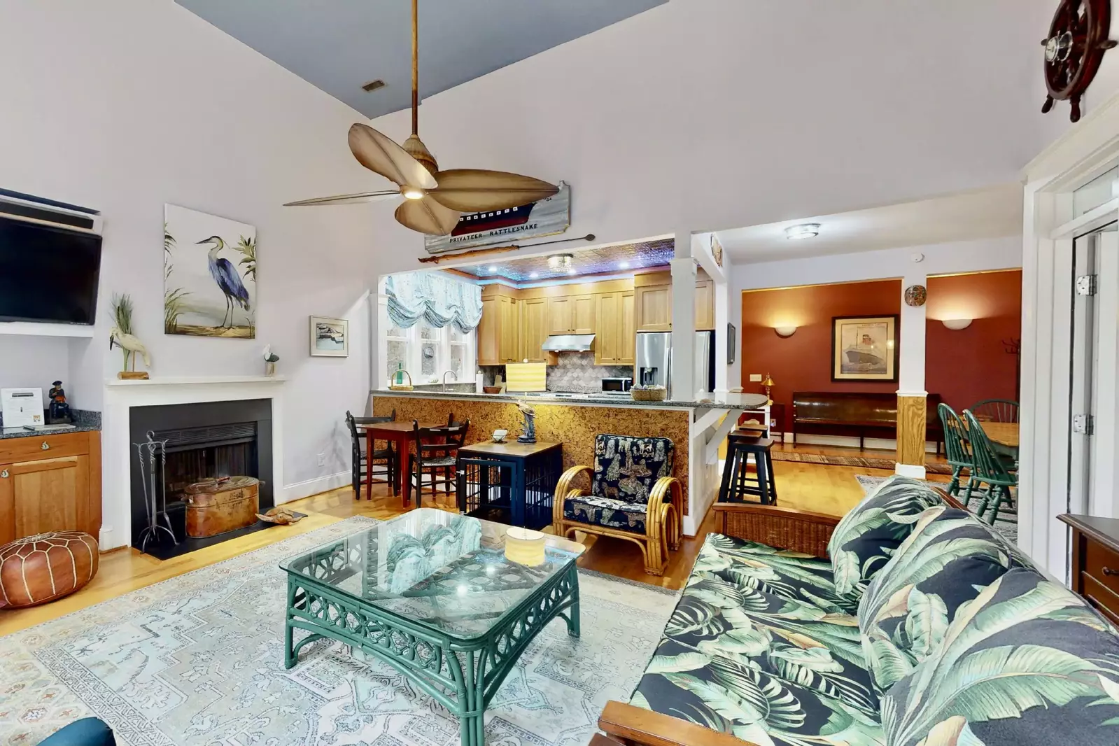 An open floor plan allows a space for everyone