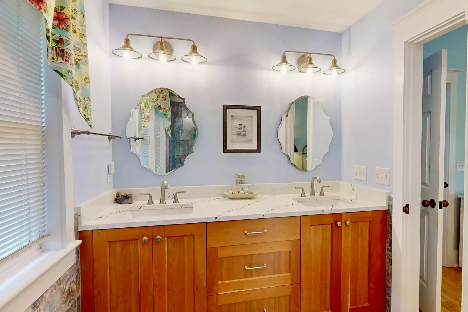 The master ensuite has double sinks and plenty of counter space