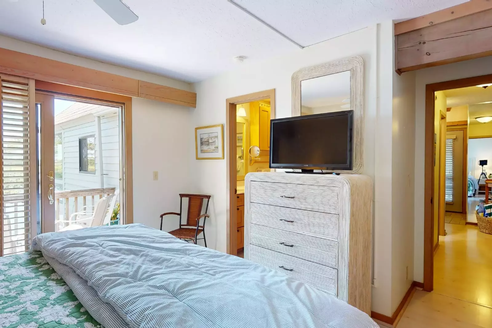 Take a break from the action in this lovely owner's suite