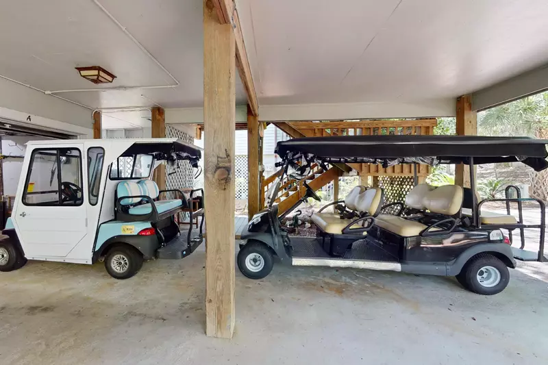 Seaglass offers one four person golf cart and one six person golf cart