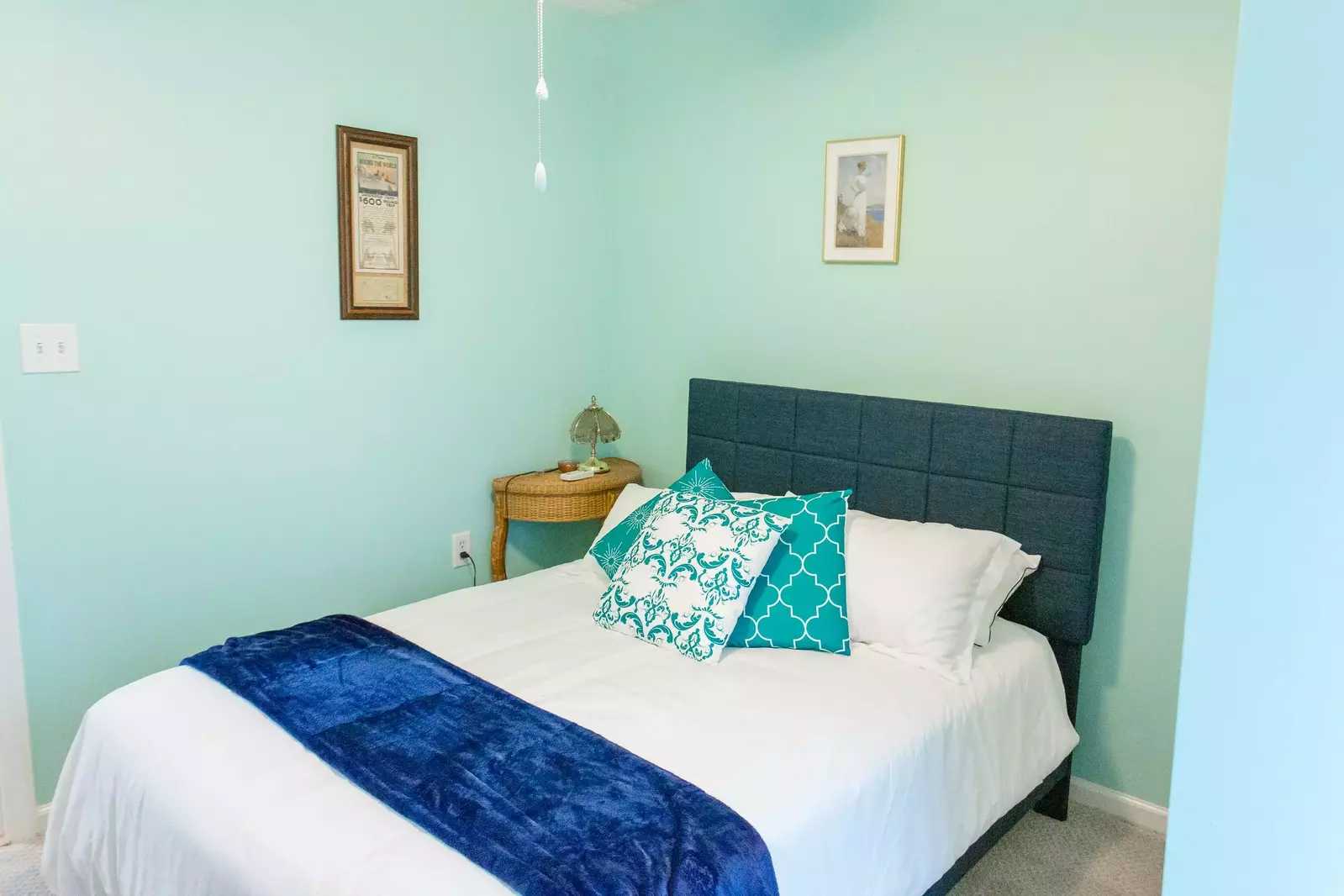 The second bedroom has a queen bed