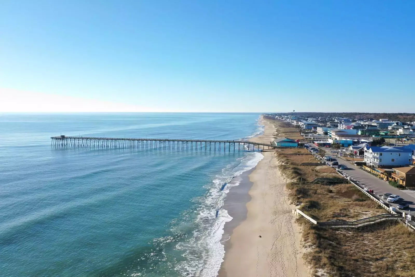 Kure Beach Pier, a great place to fish or watch the sunrise!