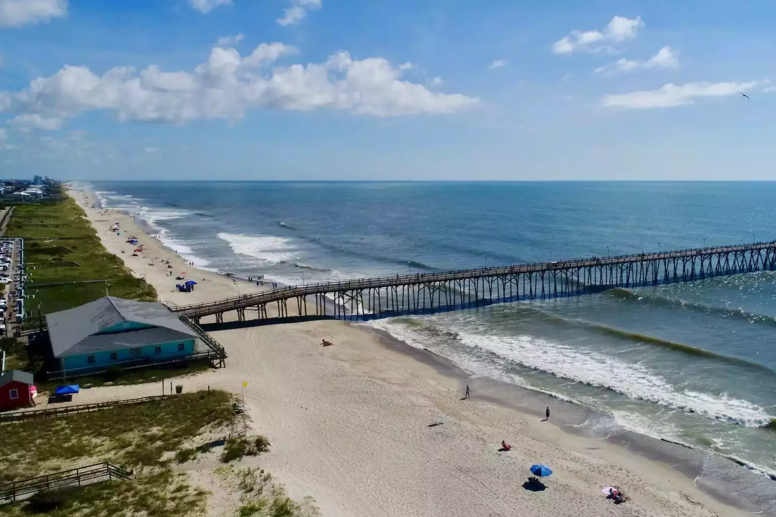 Walk down or fish off the pier!