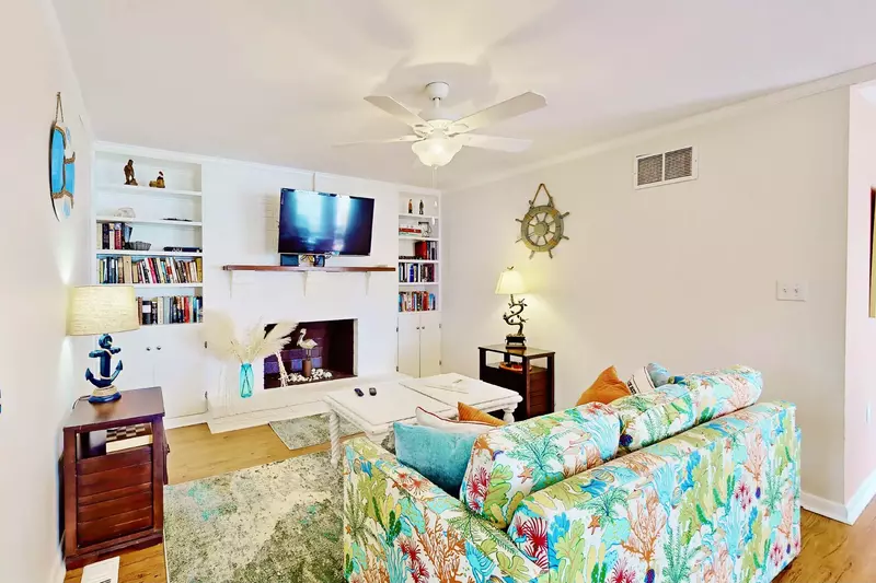Relax in this cozy living room with a good book or catching your favorite show