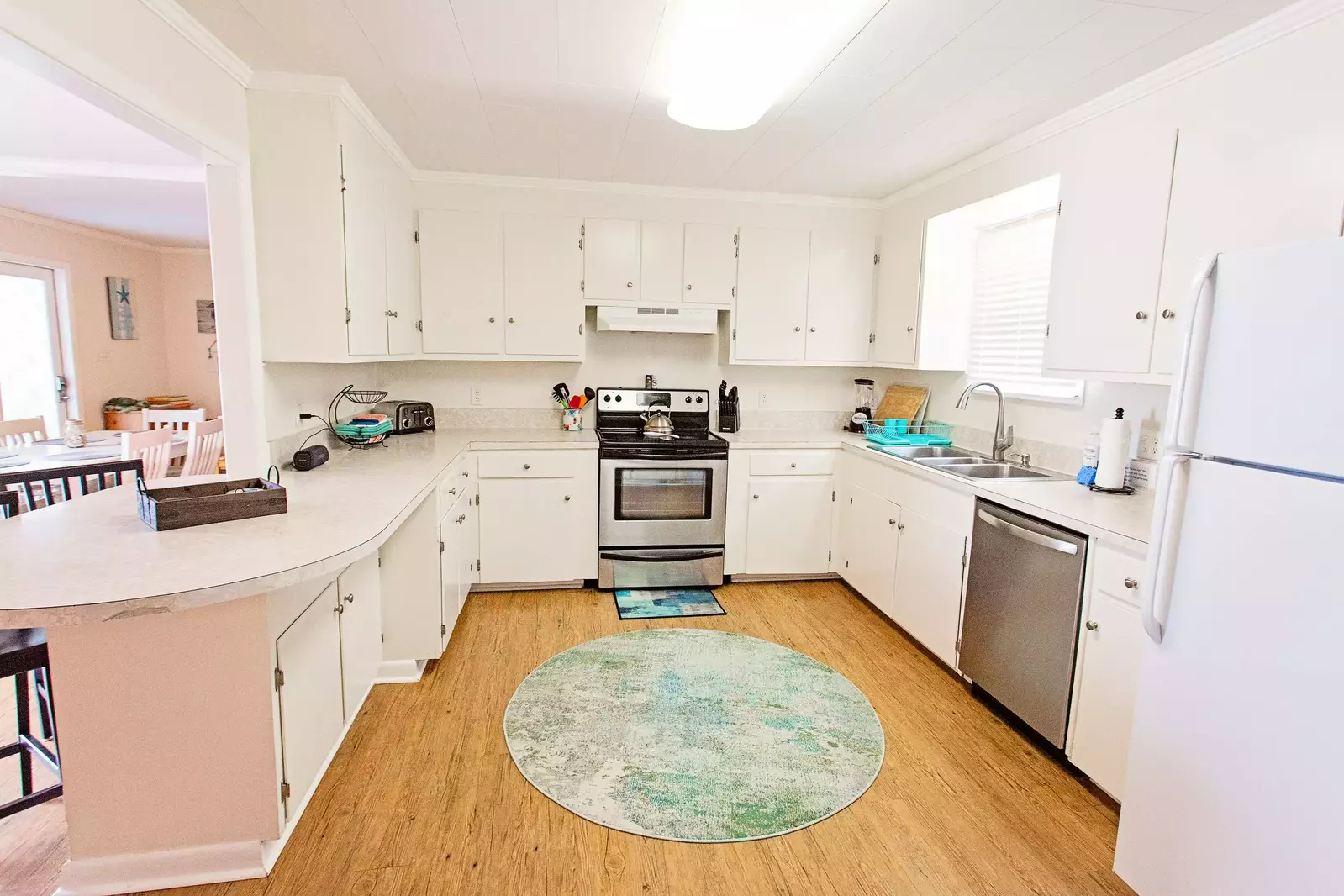 A spacious kitchen with all the amenities needed to cook a great meal