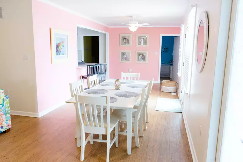 Additional dining seats can be found at the counter