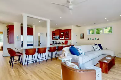 This newly remodeled, open floor plan home has plenty of seating