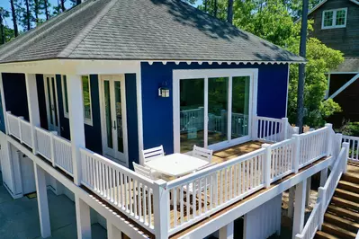 Enjoy a drink on the deck while watching the sunset