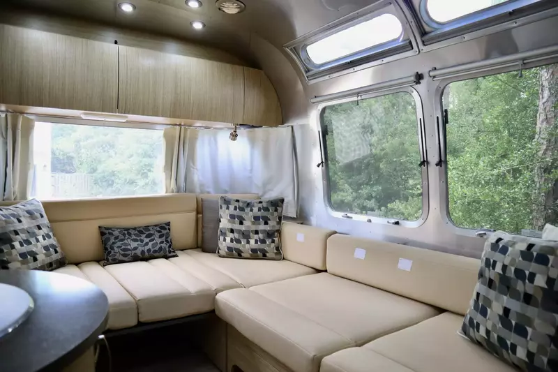 The Airstream add on is a private oasis away from the main living area at Ziggy's Place