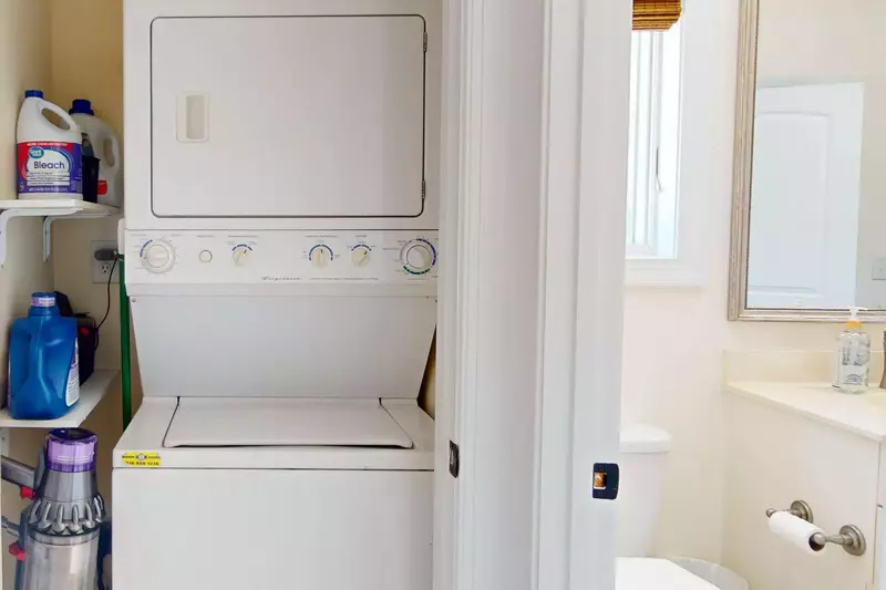 In unit laundry makes packing light a breeze