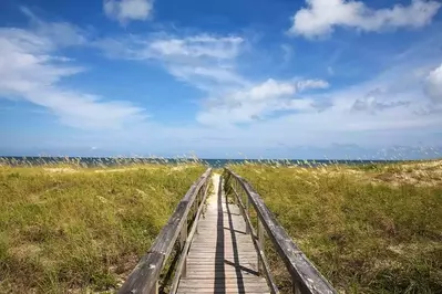 Private walkway to the beach