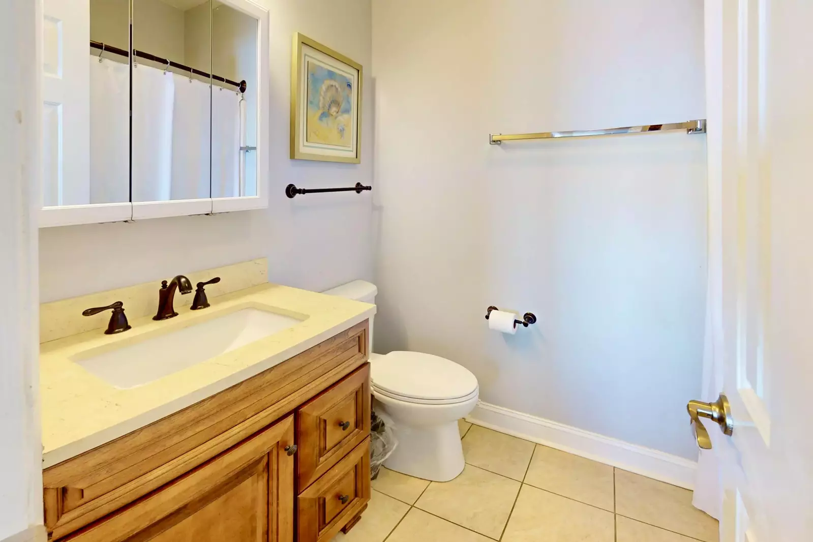 Attached master bathroom