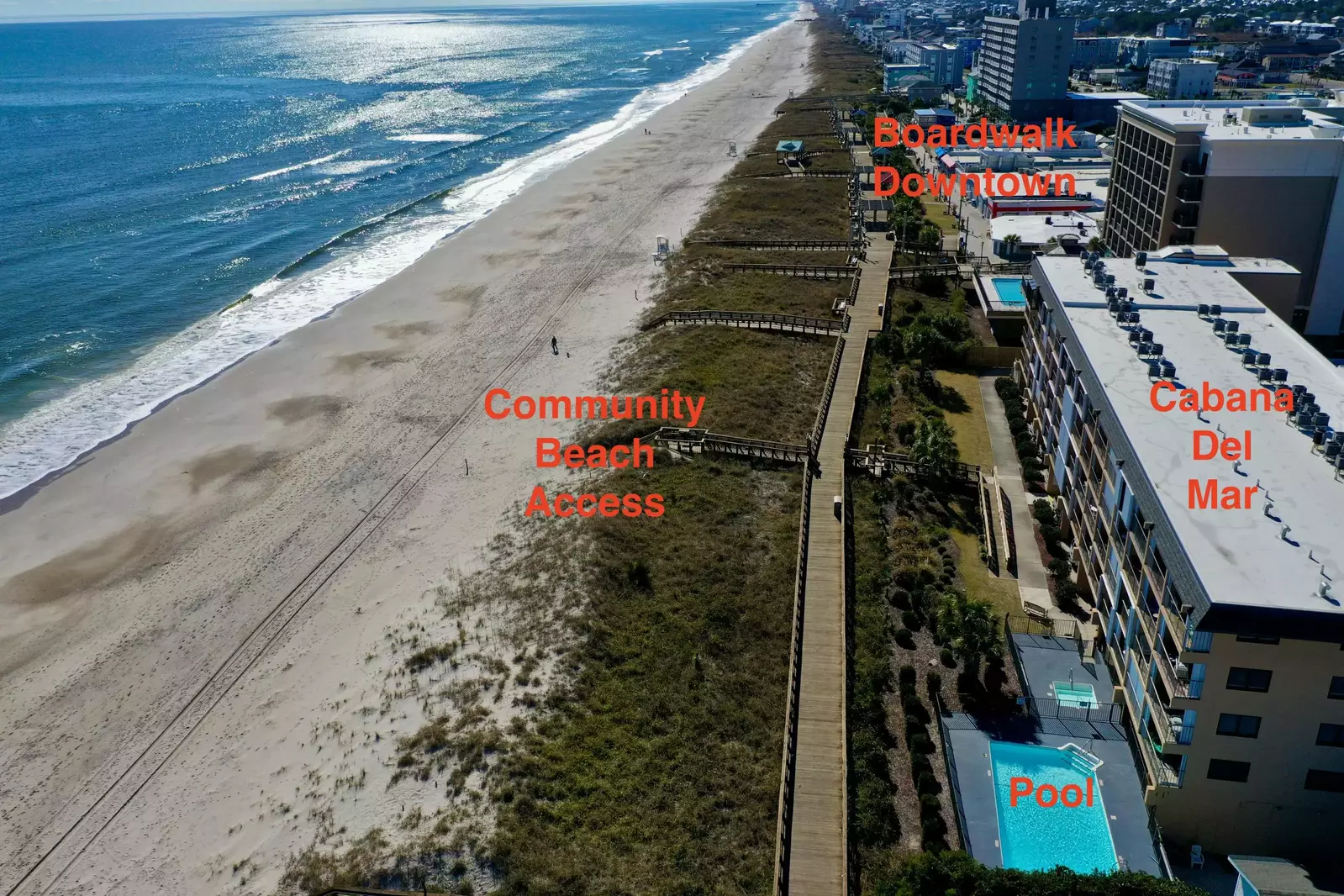 You will be right in the heart of Carolina Beach at La Mare Vita!