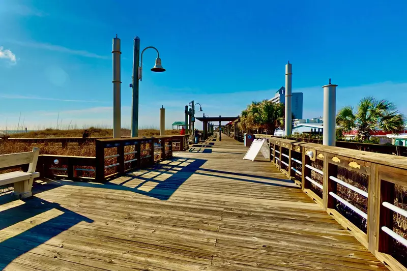 The boardwalk is just outside your door