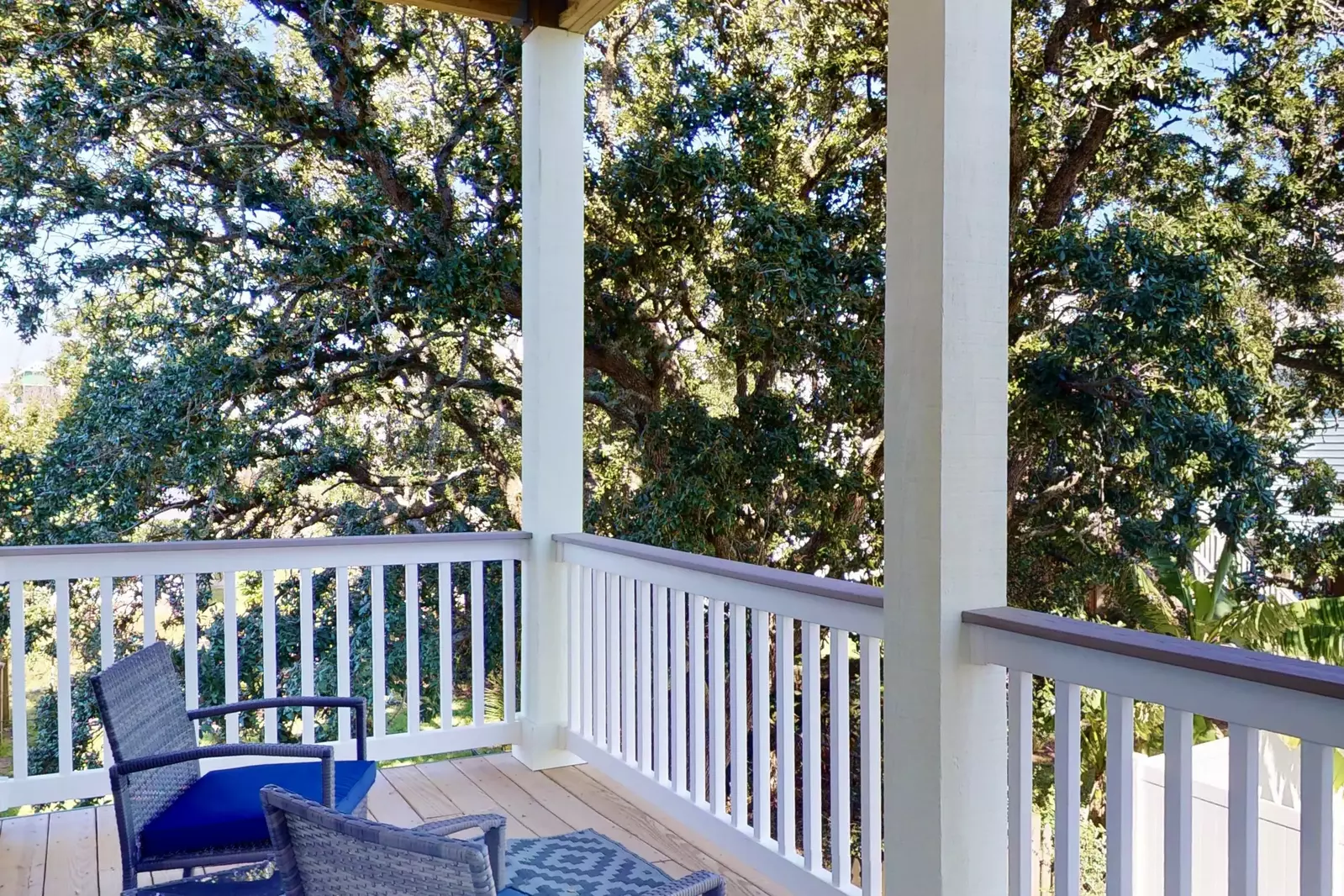 Large shaded deck for relaxing