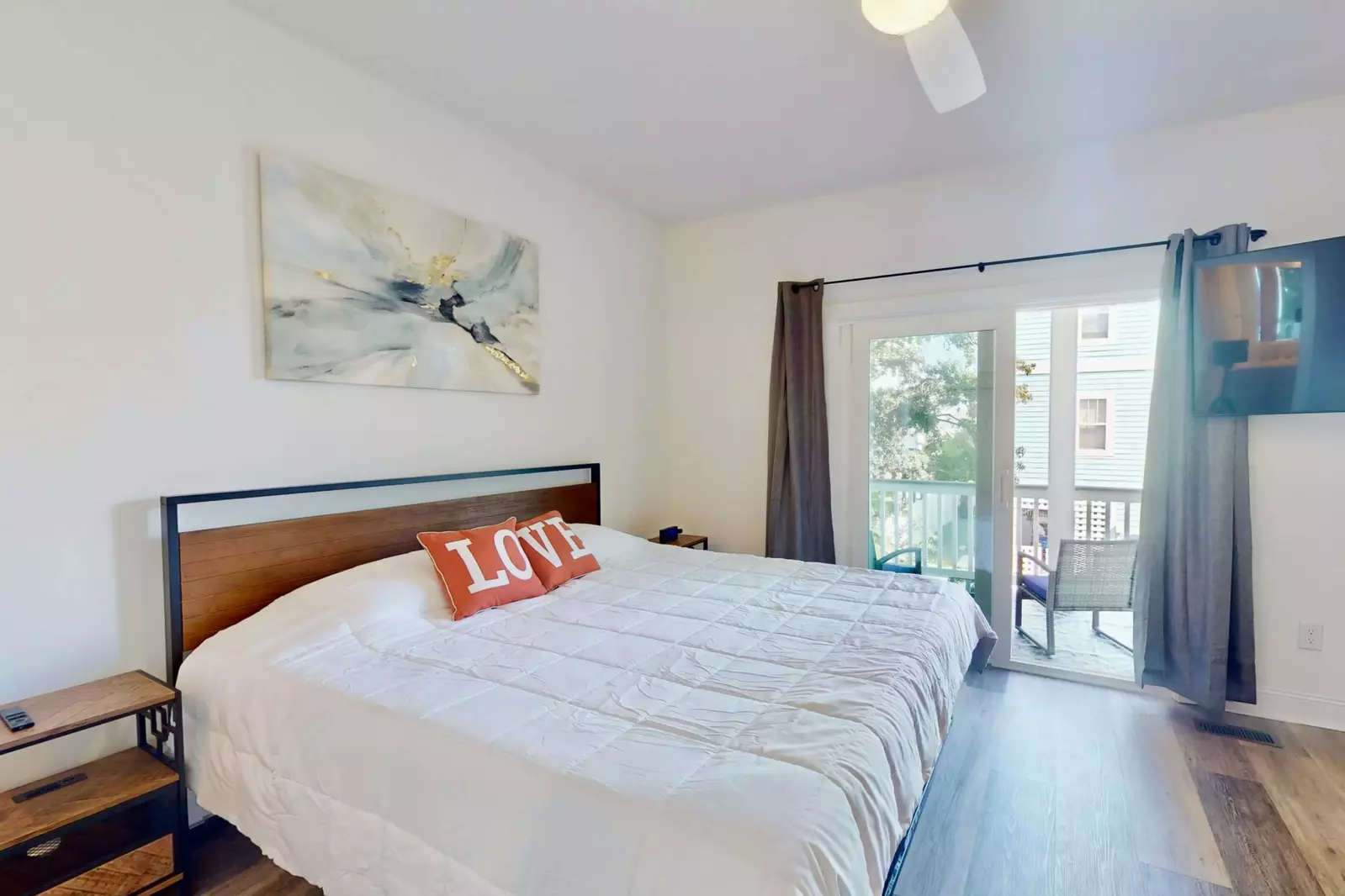 A private balcony and smart tv make this an owner's retreat while staying at Sea Vista!