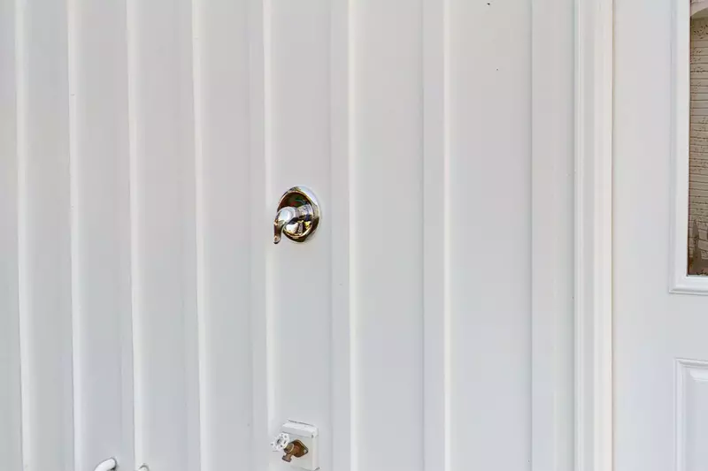 Outdoor shower to rinse off before coming back in the house