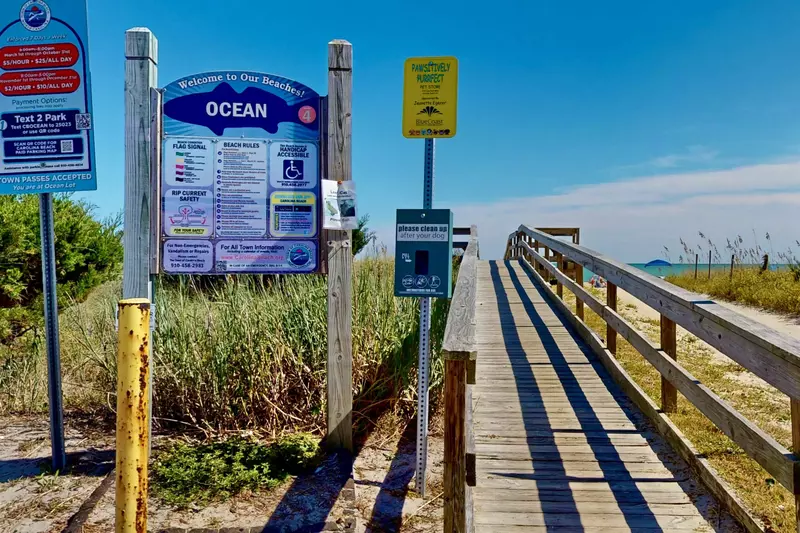 Beach access at Ocean Ave