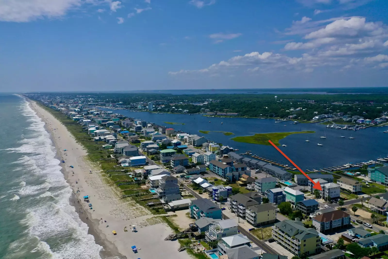 Located near beach and canal