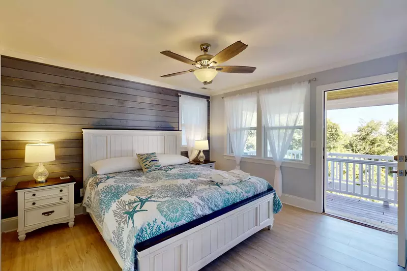 The 3rd floor deck is accessible right from the owner's suite