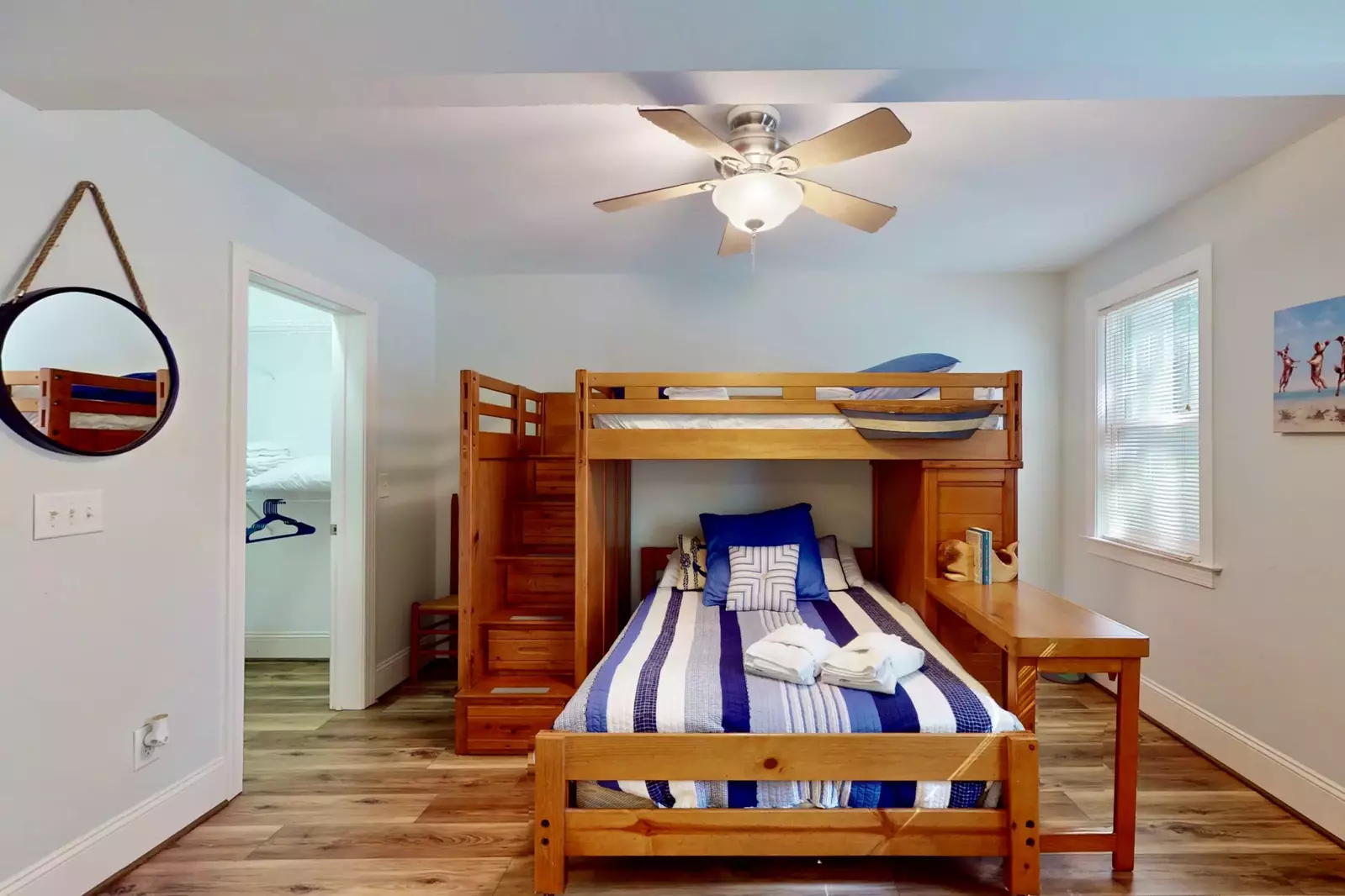 The bunk beds are fun for the little ones!