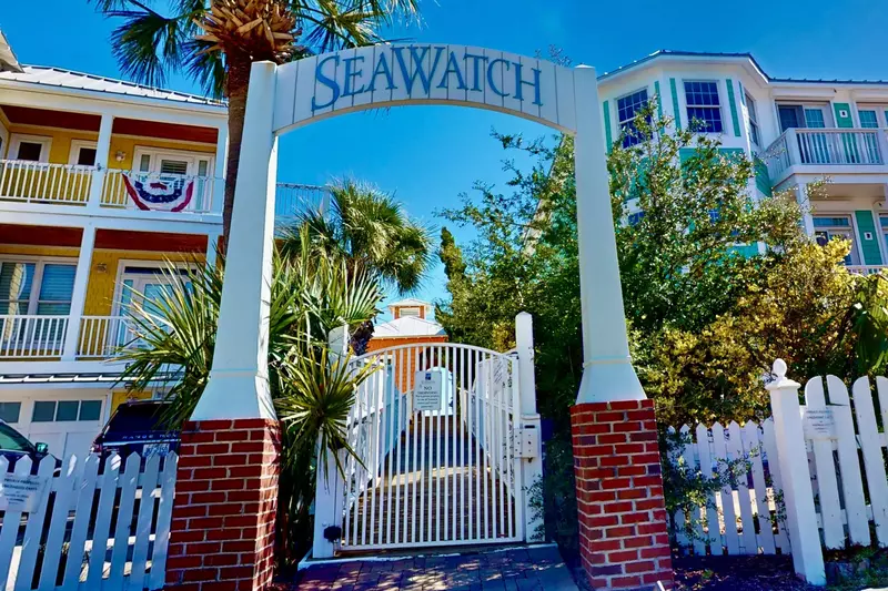 The SeaWatch community private beach access.